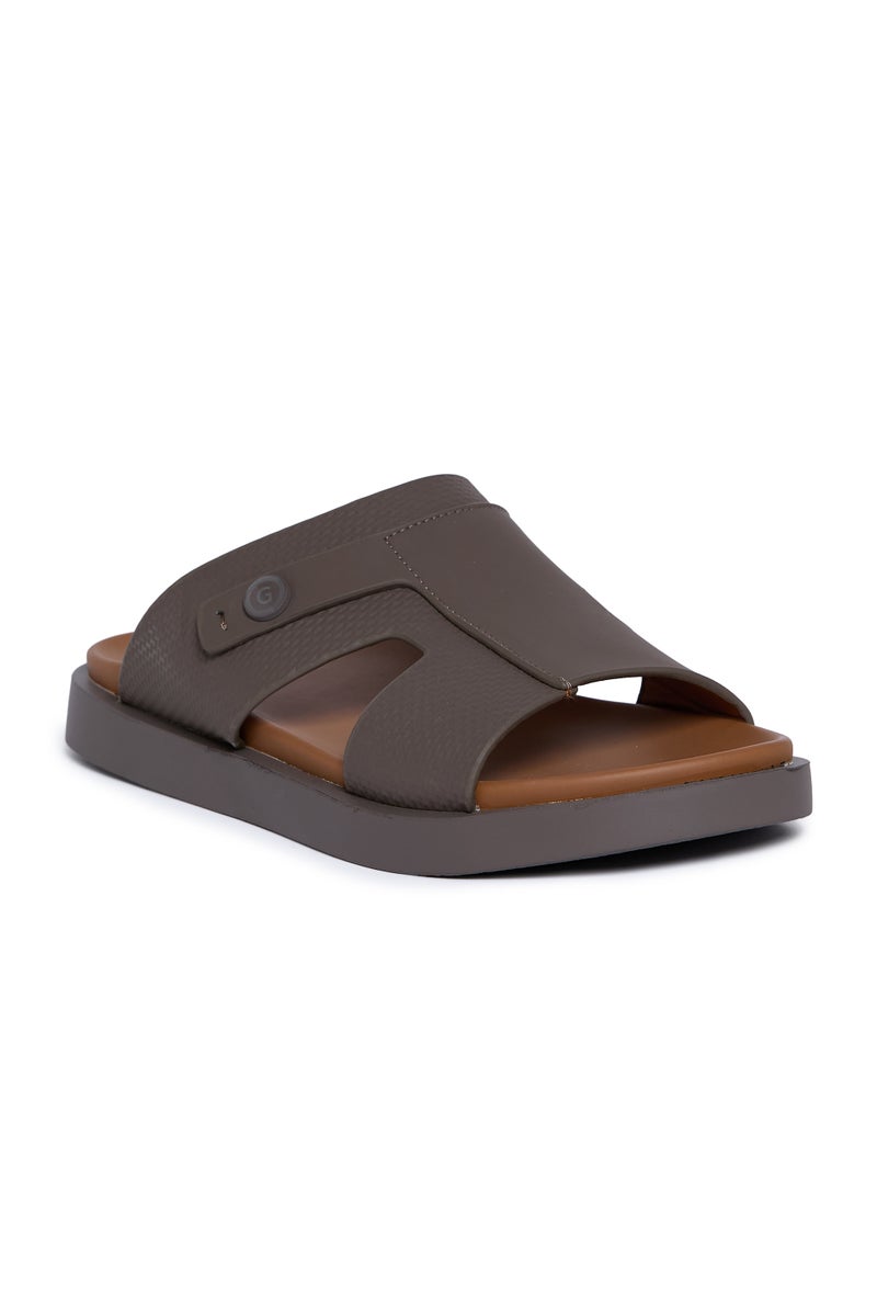 Geoomnii Men’s Arabic Sandals – Comfortable Casual Leather Slide Sandals for Everyday Wear - Image 1